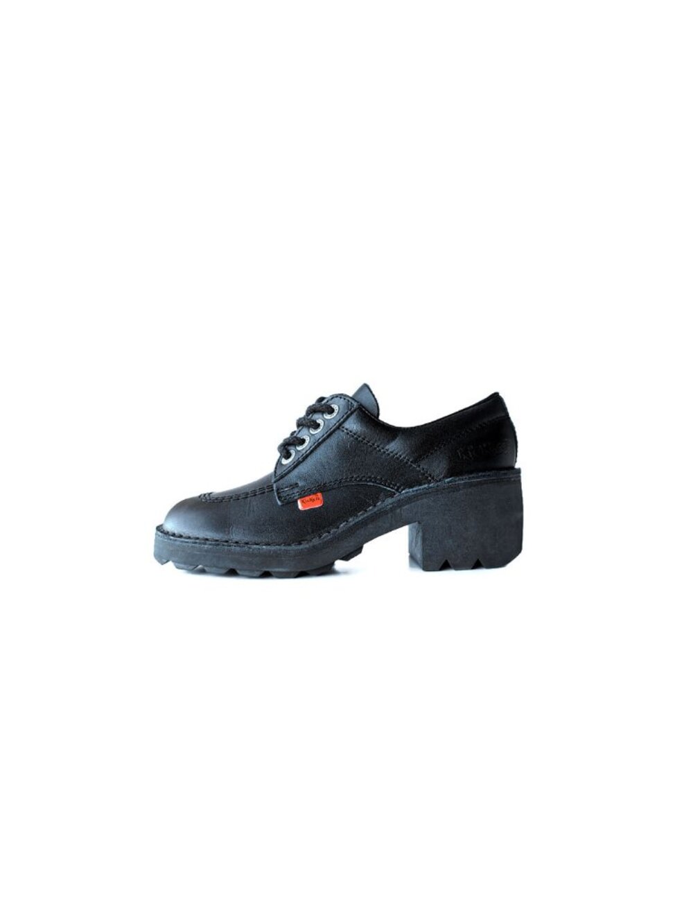 Y2K Kickers Kick Oxfords Black Leather Excellent Condition Size 5